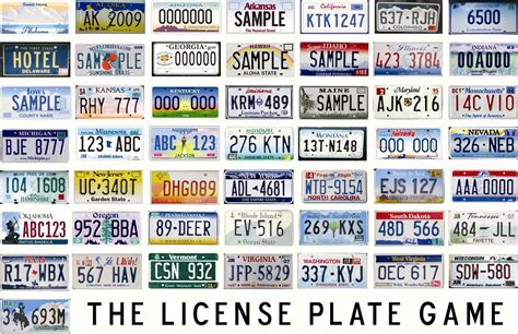 license plates     states design page