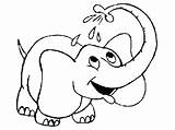 Elephant Coloring Cute Pages Baby Printable Getcolorings Cartoon sketch template