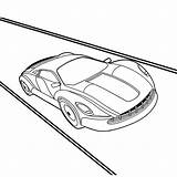 Supercar Maserati sketch template