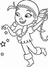 Coloring Pages Pirate Girl Jake Pirates Neverland Izzy Clipart Getcolorings Use Tinker Pixie Dust Given Bell Her Print Dinokids Color sketch template
