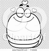 Infatuated Worm Chubby Outlined Coloring Clipart Cartoon Vector Cory Thoman sketch template