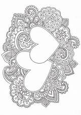 Coloring Mandala Heart Pages Choose Board sketch template