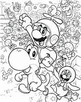 Mario Coloring Pages Super Printable Print Color Galaxy Odyssey Bros Toad Sonic Bowser Sheets Brothers Fly Guy Getcolorings Kids Boys sketch template