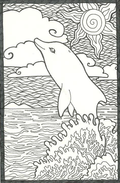 dolphin coloring page  rshl  deviantart