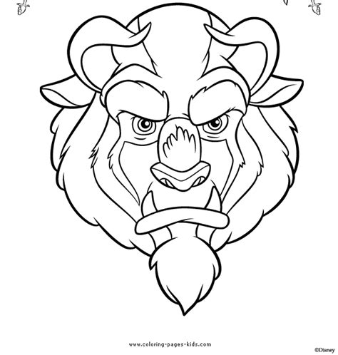 gambar beauty beast coloring pages kids color page disney plate
