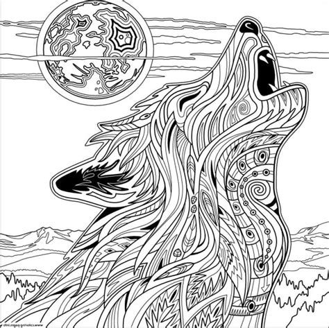 exclusive picture  wolf coloring pages  adults albanysinsanitycom