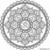 Mandala Coloring Lotus Pages Mandalas Hippie Color Om Kids Zentangle Drawing Patterns sketch template