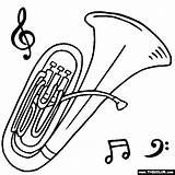 Tuba Instruments Instrumente Ausdrucken Sousaphone Thecolor sketch template