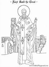 Saints Basil Orthodox Crayons Católicos Enseñanzas Enseñando Artesanías Religión Católicas Religiosas Religiosa Pius sketch template