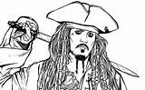 Sparrow Piratas Youloveit Carribean Capt sketch template
