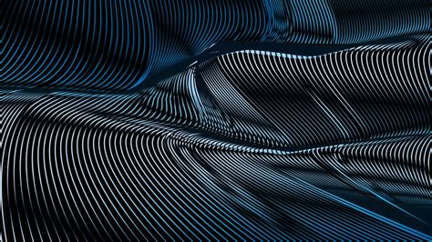 Blue And Black Lines 4k 5k Hd Abstract Wallpapers Hd