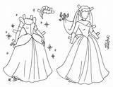 Paper Dolls Jensen Doll Princess Disney Cinderella Cory Line Coloring Pages Save Barbie Printable sketch template