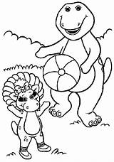 Barney Pages Coloring Color Printable Kids sketch template