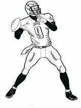 Coloring Football Nfl Eagles Pages Players Quarterback Philadelphia Drawing Player Printable American Clipart Logo Mascot Sheets Print Newton Cam Jersey sketch template