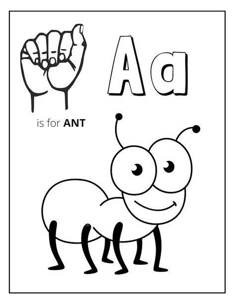 sign language coloring pages alphabet etsy