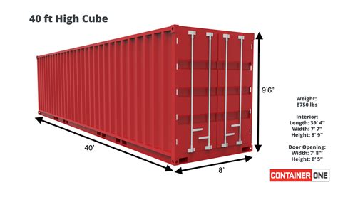 ft shipping container high cube wind water tight hcwwt