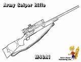 Sniper Guns Rifles M40 Nerf Armas Yescoloring A1 Arma Dibujo Colorir Template Desenhos Brownell Visitar Militar Veterans sketch template