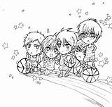 Kuroko Basket Fanart Lineart Coloring Pages Sd Deviantart Anime Group Template sketch template