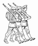 Coloring Pages Army Print Ww1 Armed Forces Soldier Comments Sailor Marine sketch template
