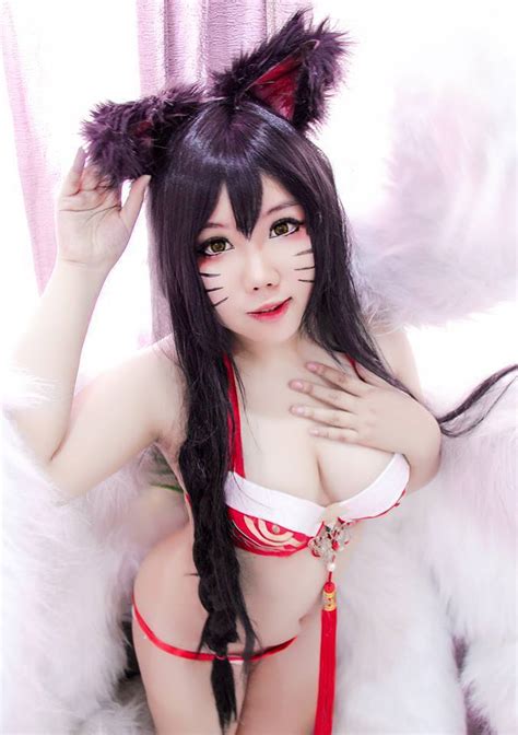 league of legends sexy girls ahri cosplay