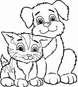 Cats Dogs Coloring Pages Bubakids sketch template