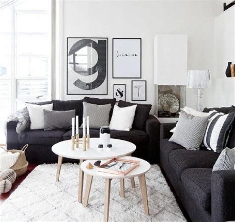 ideas   chic gray  white living room