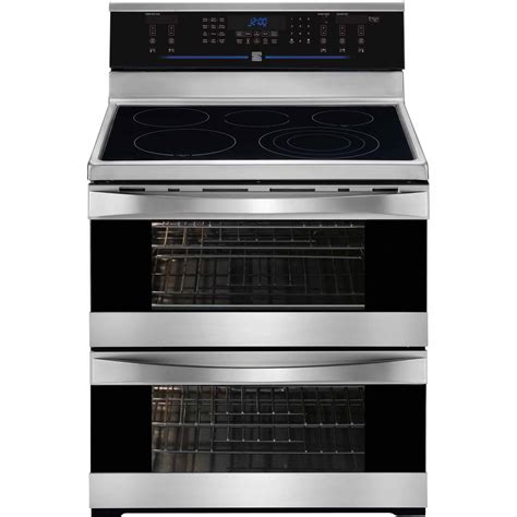 kenmore elite   cu ft double oven electric range stainless