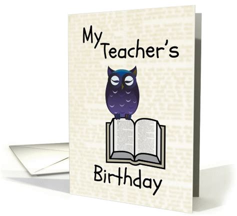 teachers birthday card  child card