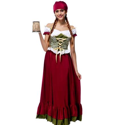 womens traditional german bavarian beer girl costume sexy oktoberfest festival carnival party