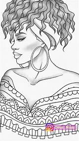 Coloring Pages Book Adult Girl Printable Girls Colouring Books Drawings Outline Dessin Coloriage Africain People Fashion Women Drawing African Portrait sketch template