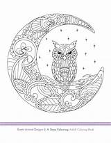 Coloring Pages Owl Mandala Adult Coloriage Colouring Moon Printable Book Exotic Adults Color Animal Page01 Source Dibujo Books Sheets Imprimer sketch template