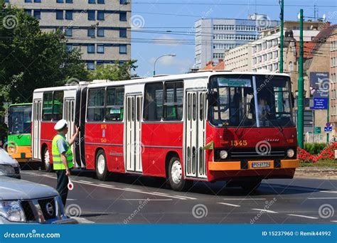 anniversary  public transport  poland editorial image image  vintage articulated