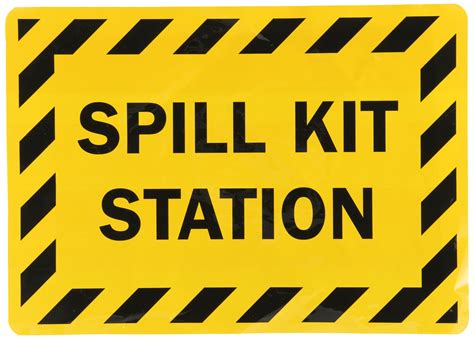 galleon smartsign spill kit station label    laminated vinyl