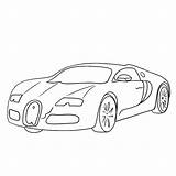 Bugatti Veyron sketch template