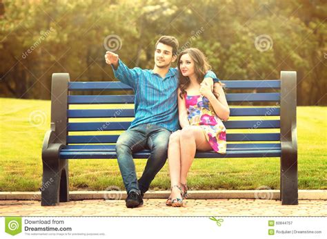 couple   bench stock image image  amour nature