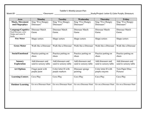 toddler weekly lesson plan   create  toddler weekly lesson plan