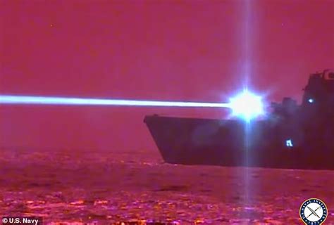 navy shows  high energy laser weapon  shoots   drone      sea