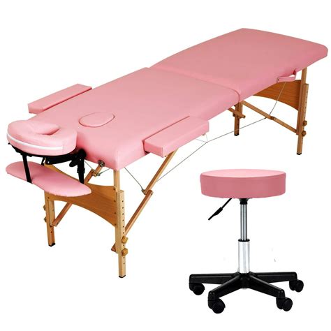 Uenjoy Folding Massage Bed With Stool 84 Professional 2 Fold Lash