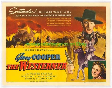 westerner  poster   sheet gary cooper ebay  posters gary cooper