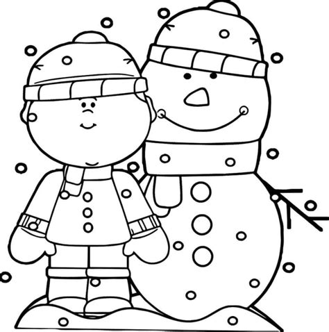 snow coloring pages printable