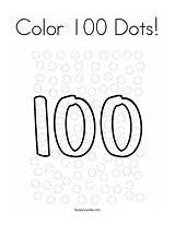 100 Coloring Dots Number Color Pages Balloon Draw Each Many Numbers 100th School sketch template