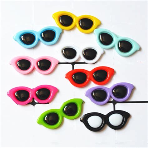 5 10 20 50pcs Resin Colorful Sunglasses Kawaii Miniature Etsy