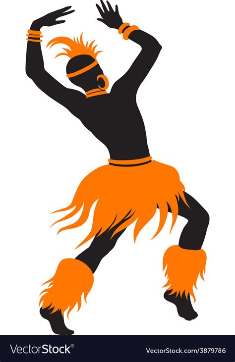 ethnic dance african man royalty free vector image