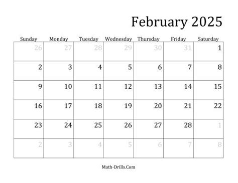 monthly calendar