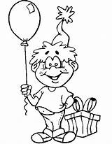 Ballon Jongen Kleurplaten Froehliches Geschenk Verjaardag Jongetje sketch template
