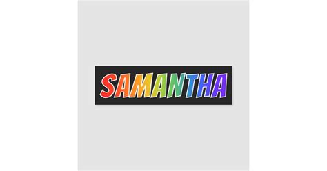 samantha fun rainbow coloring  tag zazzle