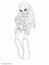 Coloring Abbey Pages Bominable Printable Monster High Girls sketch template