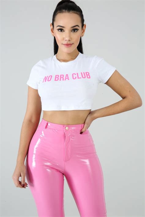 Pin By Stacy💋 ️💋bianca Blacy On Clothing Pink Pants Crop Tops Crop
