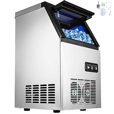 Vevor 110v Commercial Ice Maker 120lbs 24h With 29lbs Storage 5x9 Cubes