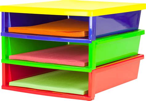 storex quick stack  slot construction paper sorter multi color  count walmartcom